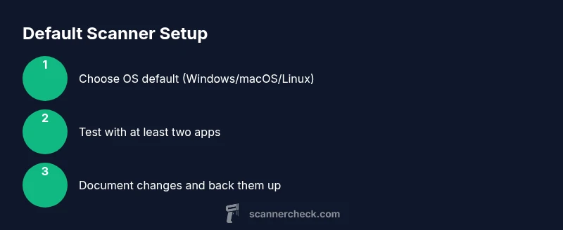 Process flow for setting a default scanner across OS