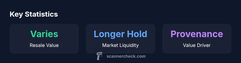 Info card showing collectible scanner market statistics