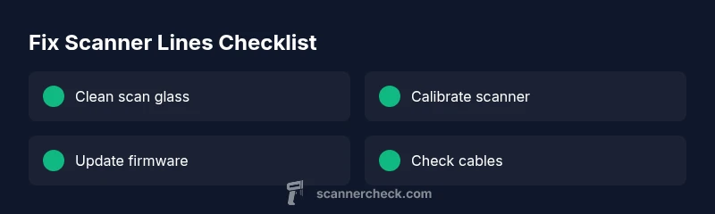 Checklist for fixing scanner lines